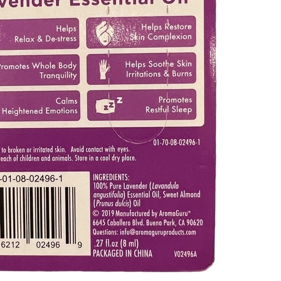 Aroma Guru Set of 2 Roll On Aromatherapy Essential Oils, Lavender & Muscle Ease - Picture 3 of 13